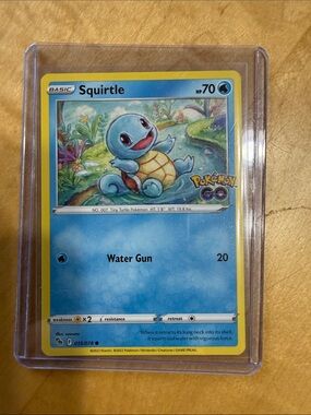 Pokemon Squirtle Blue and Yellow Trading Card